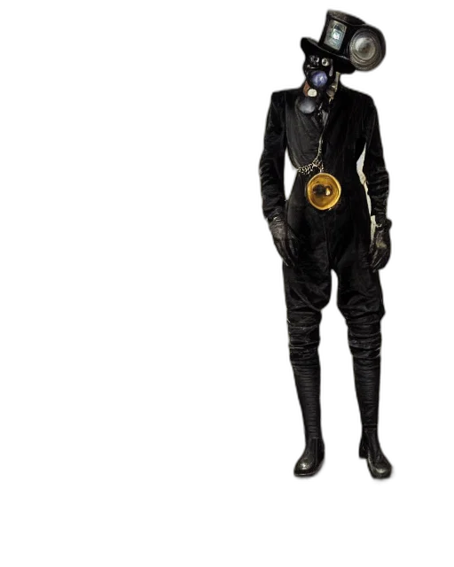 mask, robot, staff, creature transparent PNG cut-out