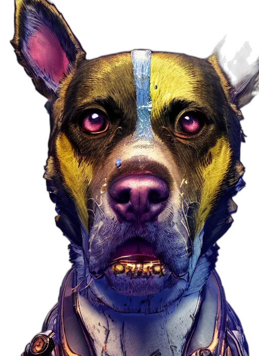 animal, face, creature, mask, concept art, photorealistic, cyberpunk, fantasy art transparent PNG cut-out