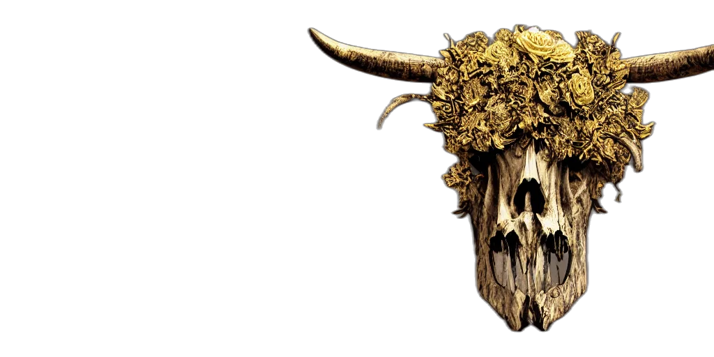 mask, animal, dragon, crown, concept art, fantasy art, photorealistic, golden transparent PNG cut-out