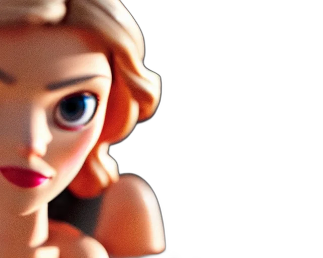 face, 3d render, photorealistic, cartoon, concept art, scarlett, johansson, figurine transparent PNG cut-out