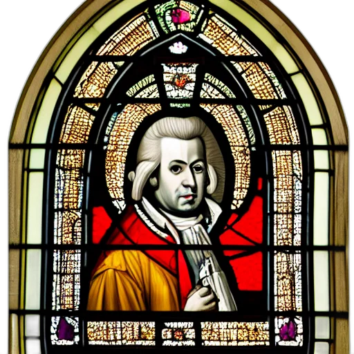 mozart, church, stained, glass transparent PNG cut-out