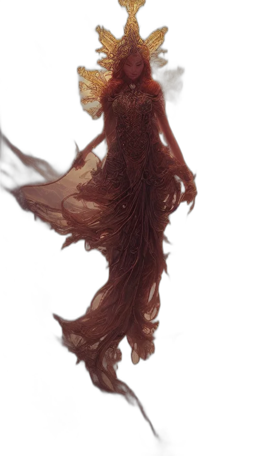 dress, hair, creature, dragon, concept art, fantasy art, photorealistic, comic book art transparent PNG cut-out