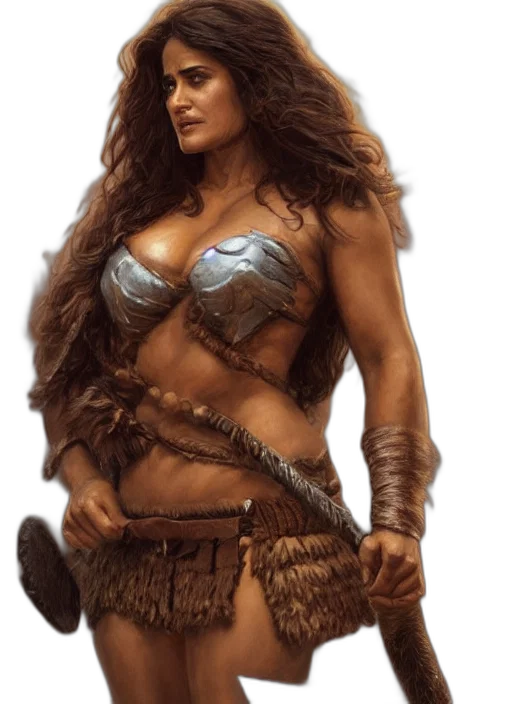 fantasy art, concept art, comic book art, photorealistic, earth tones, portrait, very, muscled transparent PNG cut-out