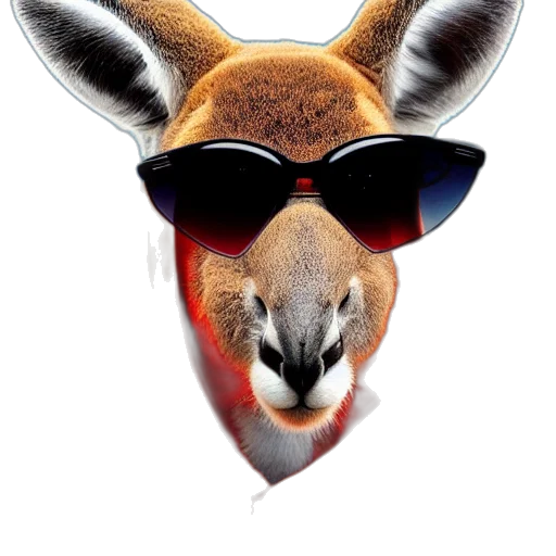 animal, creature, hat, mask, photorealistic, portrait, photo, kangaroo transparent PNG cut-out
