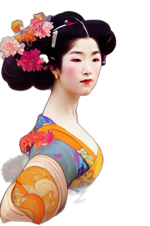 dress, face, jewelry, staff transparent PNG cut-out