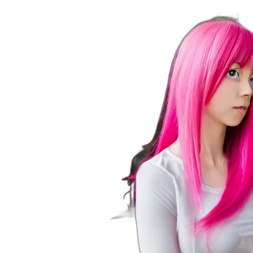 hair, 3d render, anime, photorealistic transparent PNG cut-out