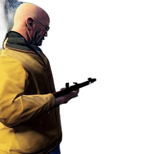 jacket, weapon, staff, comic book art transparent PNG cut-out