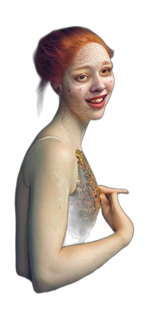 jewelry, staff, face, creature, concept art, photorealistic, 3d render, fantasy art transparent PNG cut-out