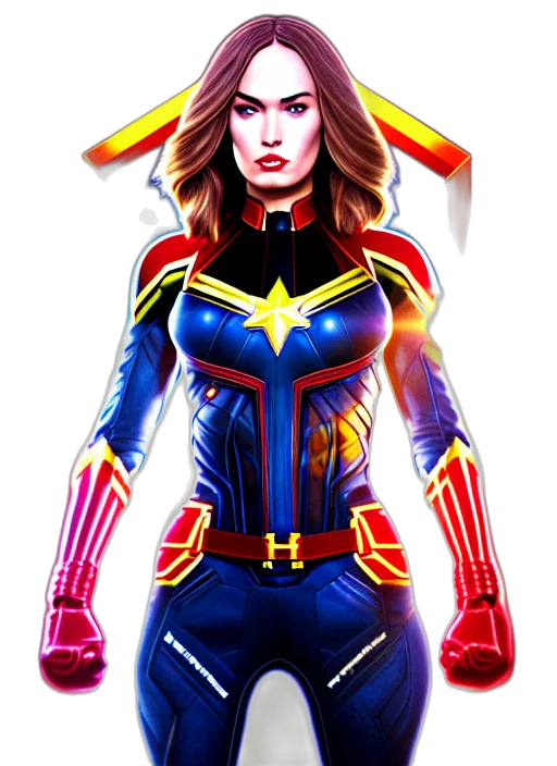comic book art, concept art, cartoon, 3d render transparent PNG cut-out