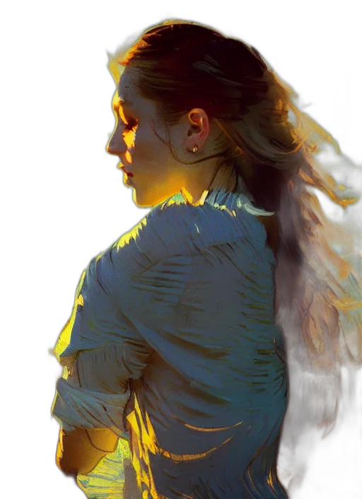jacket, dress, hair, face transparent PNG cut-out