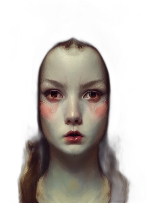 face, mask, robot, creature, photorealistic, fantasy art, concept art, oil painting transparent PNG cut-out