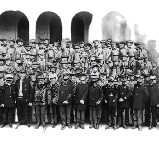staff, hat, jacket, mask, year transparent PNG cut-out