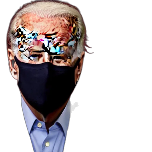 mask, face, creature, weapon, cyberpunk, vaporwave, pixel art, cartoon transparent PNG cut-out