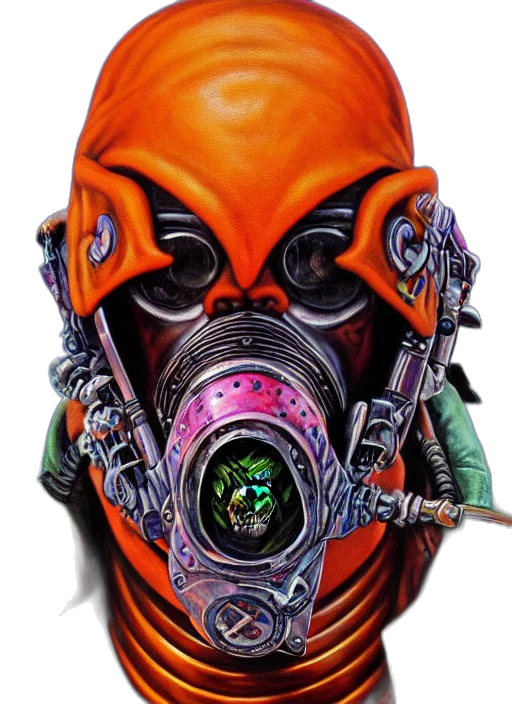 mask, face, robot, jacket transparent PNG cut-out