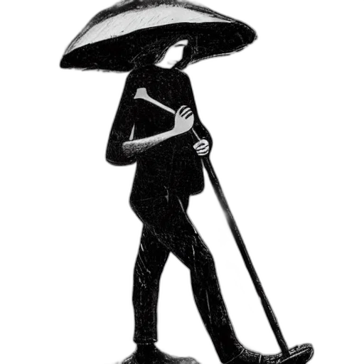 staff, hat, umbrella, mask transparent PNG cut-out