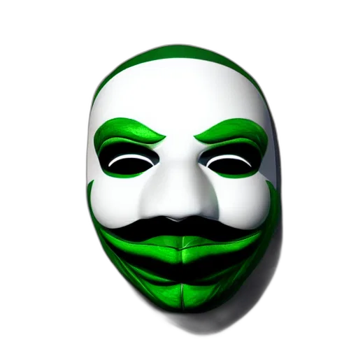 mask, face, 3d render, concept art transparent PNG cut-out