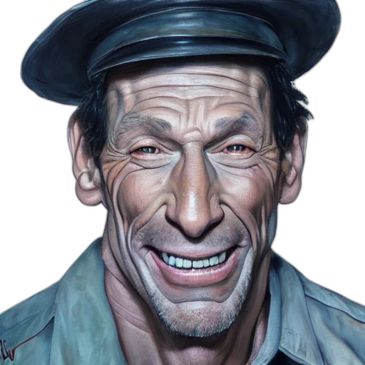 face, hat, staff, robot transparent PNG cut-out