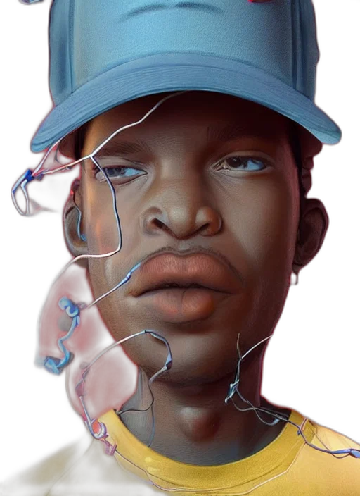 face, hat, mask, crown, photorealistic, concept art, 3d render, oil painting transparent PNG cut-out