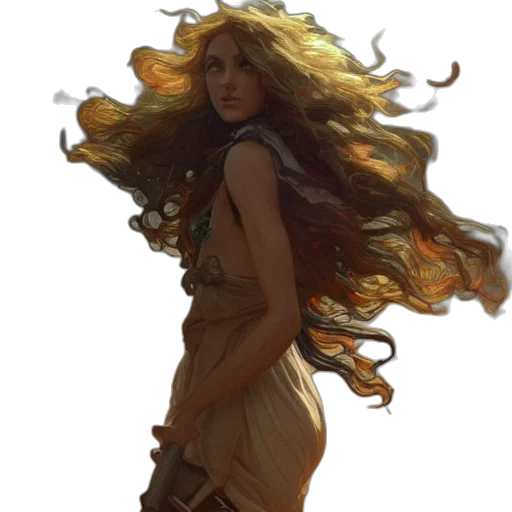 dress, hair, concept art, fantasy art transparent PNG cut-out