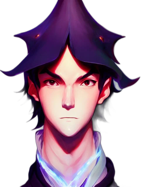 face, hat, staff, mask, anime, concept art, pixel art, watercolor transparent PNG cut-out