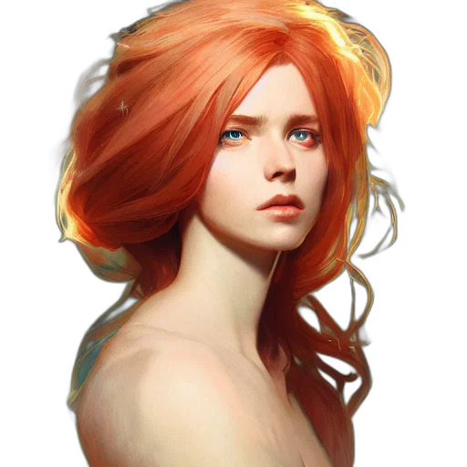 face, crown, dress, fantasy art transparent PNG cut-out