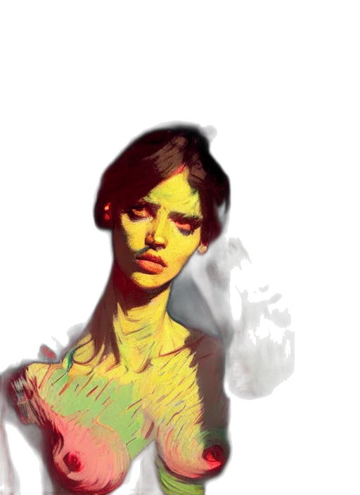 face, mask, photorealistic, oil painting transparent PNG cut-out