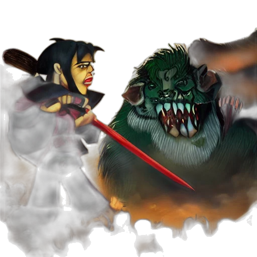 concept art, fantasy art, comic book art, 3d render transparent PNG cut-out