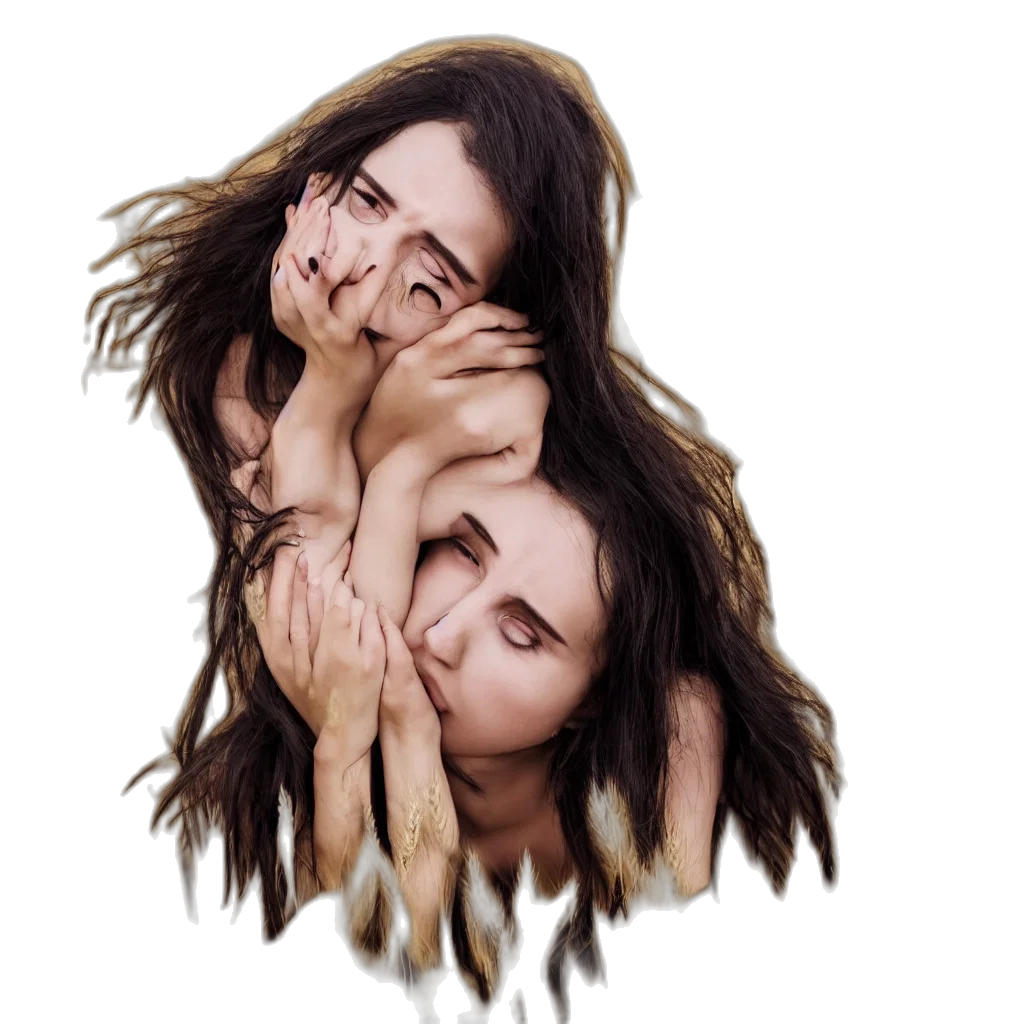 hair, face, mask, crown transparent PNG cut-out