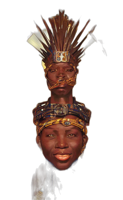 crown, face, mask, jewelry, photorealistic, concept art, 3d render, fantasy art transparent PNG cut-out