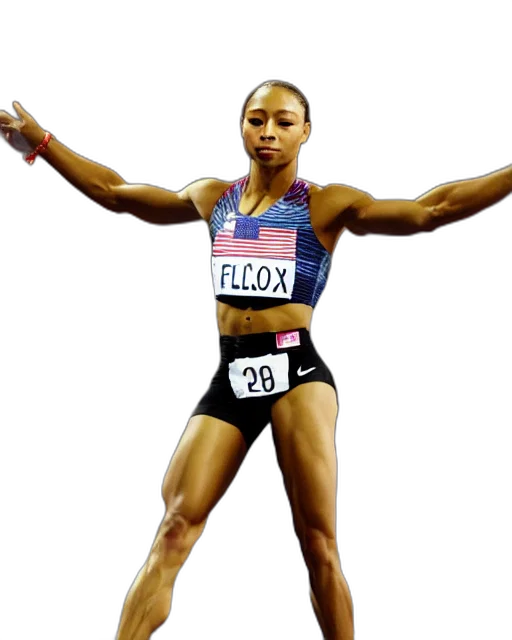 allyson, felix, meter, starting transparent PNG cut-out