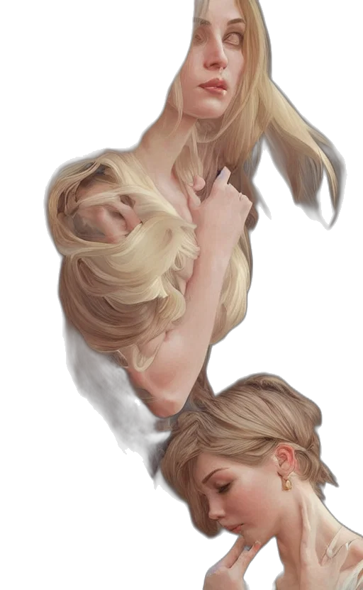 hair, face, dragon, crown transparent PNG cut-out
