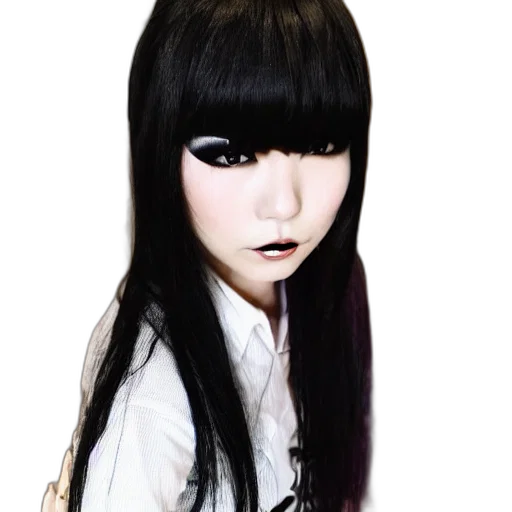 hair, creature, face, staff transparent PNG cut-out