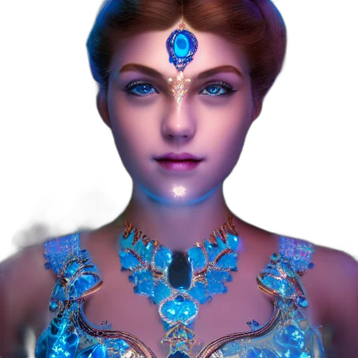 jewelry, crown, face, mask, fantasy art, 3d render, concept art, photorealistic transparent PNG cut-out