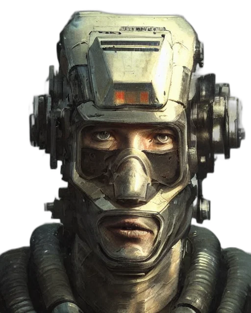 robot, face, mask, weapon transparent PNG cut-out