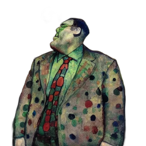 jacket, staff, umbrella, robot transparent PNG cut-out
