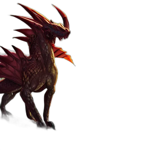 dragon, animal, creature, concept art, fantasy art, 3d render, pixel art, handsome transparent PNG cut-out