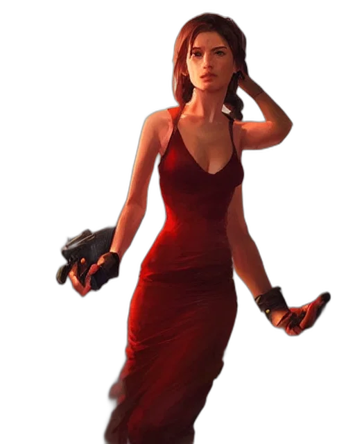 dress, weapon, staff, robot, concept art, 3d render, pixel art, cyberpunk transparent PNG cut-out