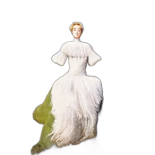 dress, hair, staff, animal transparent PNG cut-out