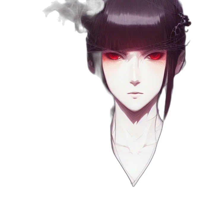 mask, face, staff, dragon, concept art, fantasy art, watercolor, anime transparent PNG cut-out
