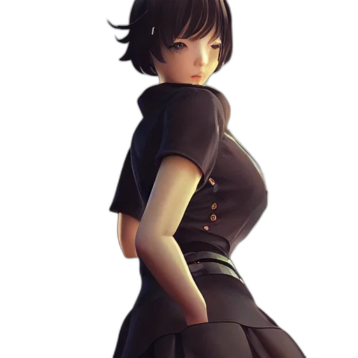 dress, staff, jacket, weapon transparent PNG cut-out
