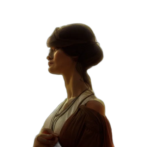 dress, face, hat, staff, concept art, photorealistic, oil painting, fantasy art transparent PNG cut-out