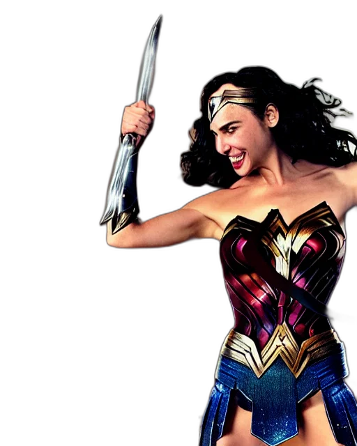 comic book art, concept art, gal, gadot transparent PNG cut-out