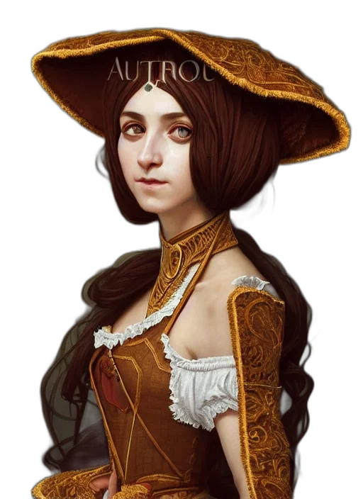 hat, face, dress, crown, fantasy art, photorealistic, concept art, oil painting transparent PNG cut-out