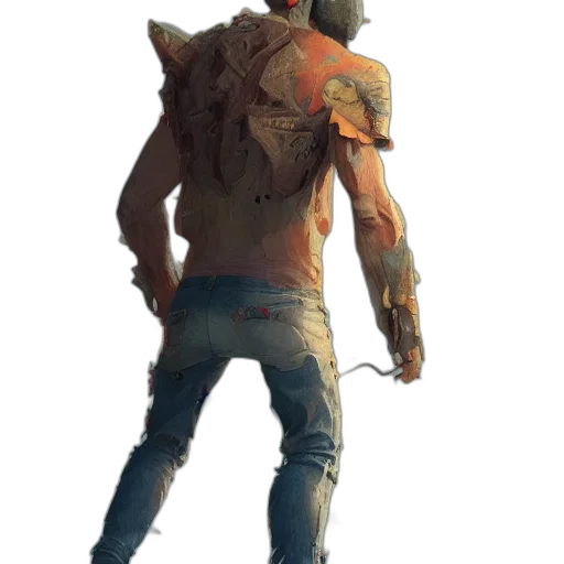 jacket, weapon, creature, staff transparent PNG cut-out