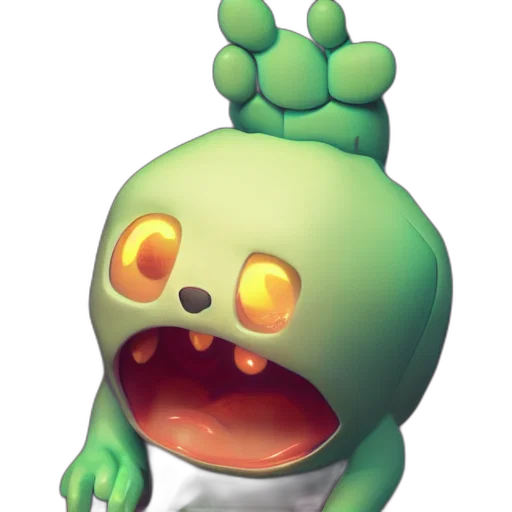 creature, staff, face, mask, concept art, pixel art, 3d render, fantasy art transparent PNG cut-out