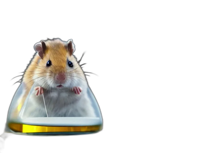 hat, animal, photorealistic, 3d render, concept art, film, still, hamster transparent PNG cut-out