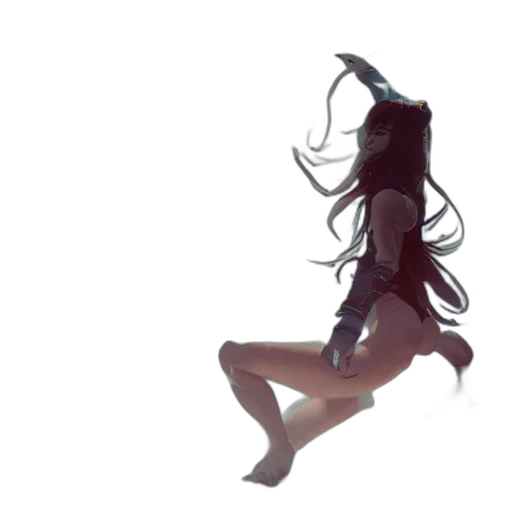 dress, hair, creature, mask transparent PNG cut-out