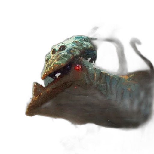 dragon, creature, mask, animal, concept art, fantasy art, photorealistic, 3d render transparent PNG cut-out