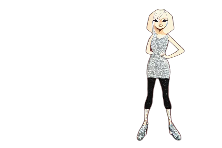 dress, cartoon, concept art, pixel art transparent PNG cut-out