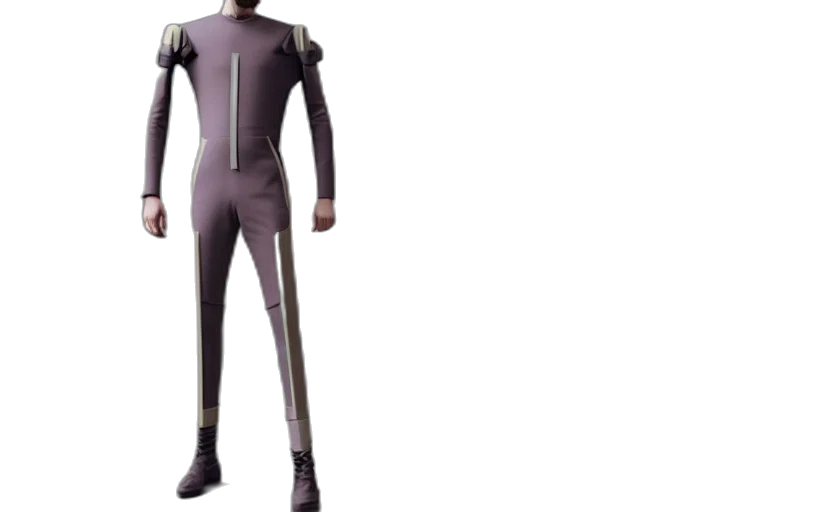 jacket, robot, creature, staff transparent PNG cut-out